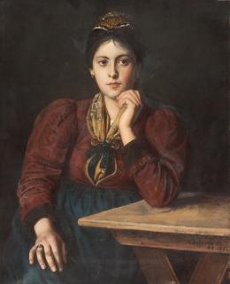 Franz von Defregger - Bildnis eines jungen Mädchens