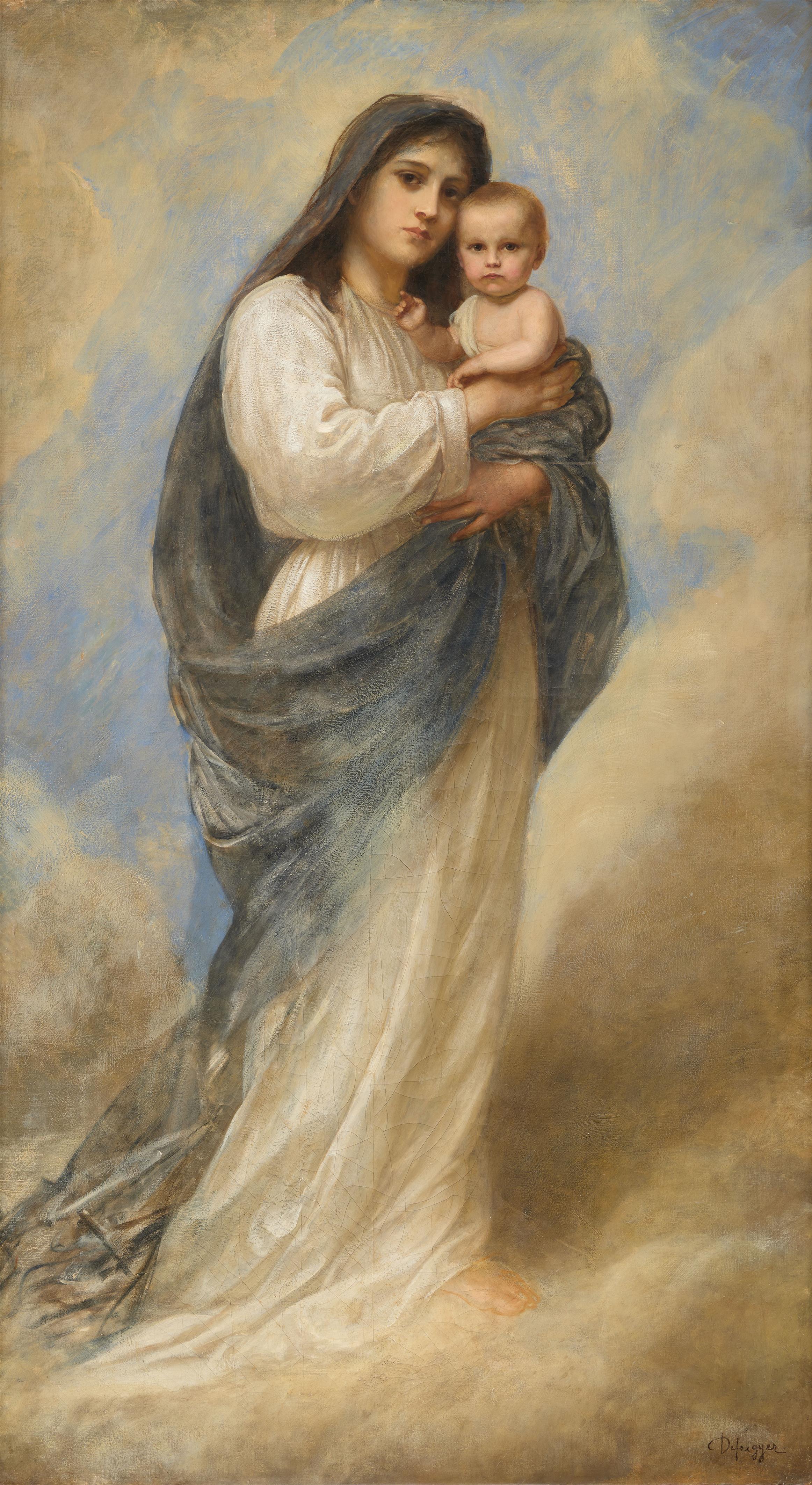 Franz von Defregger - Maria mit Kind