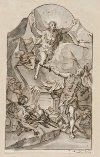 Franz von Defregger - Studienblatt zu Pfeife rauchenden Bauern. Verso zwei Skizzen zu