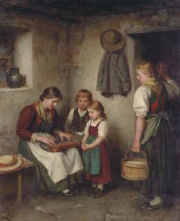 Franz von Defregger - The Music Lesson