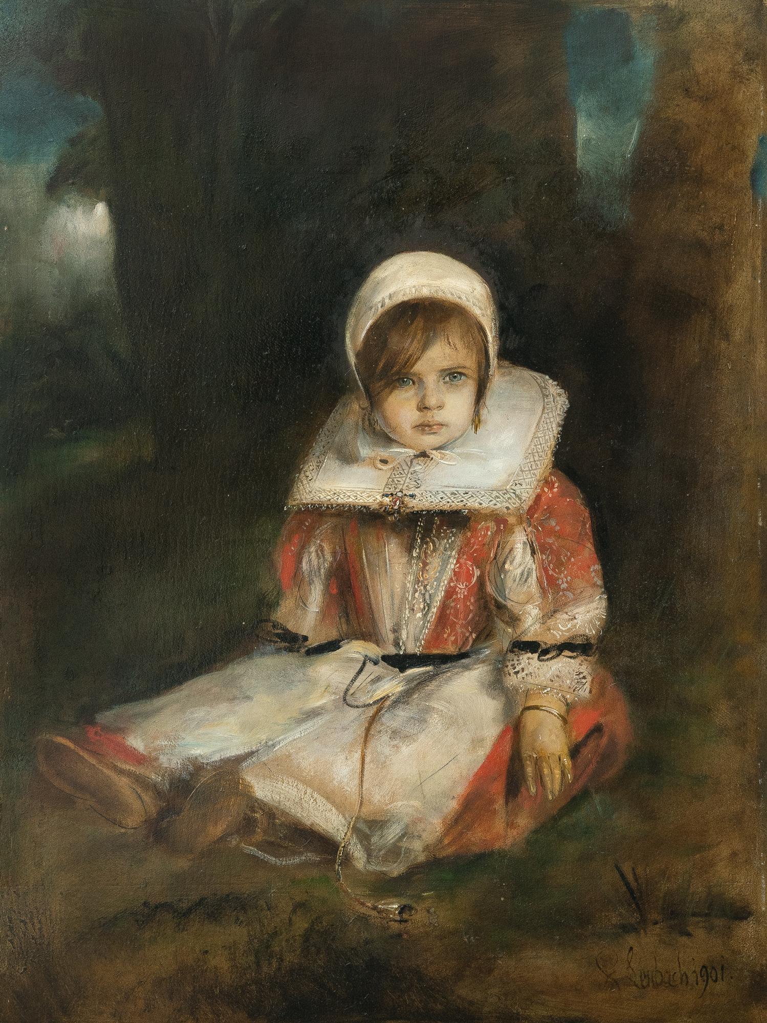 Franz von Lenbach - Bildnis der Tochter Gabriele in spanischer Hoftracht