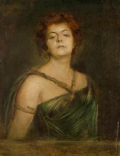 Franz von Lenbach - Damenporträt