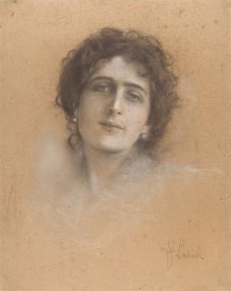 Franz von Lenbach - Porträt einer Dame.