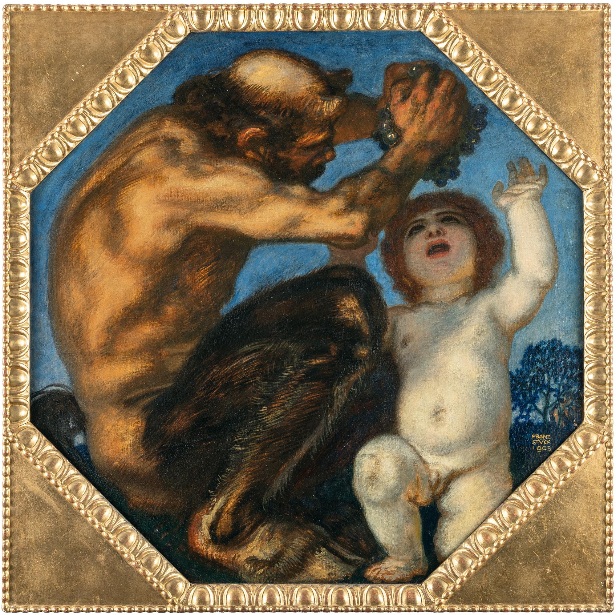 Franz von Stuck - Faun und Bacchusknabe