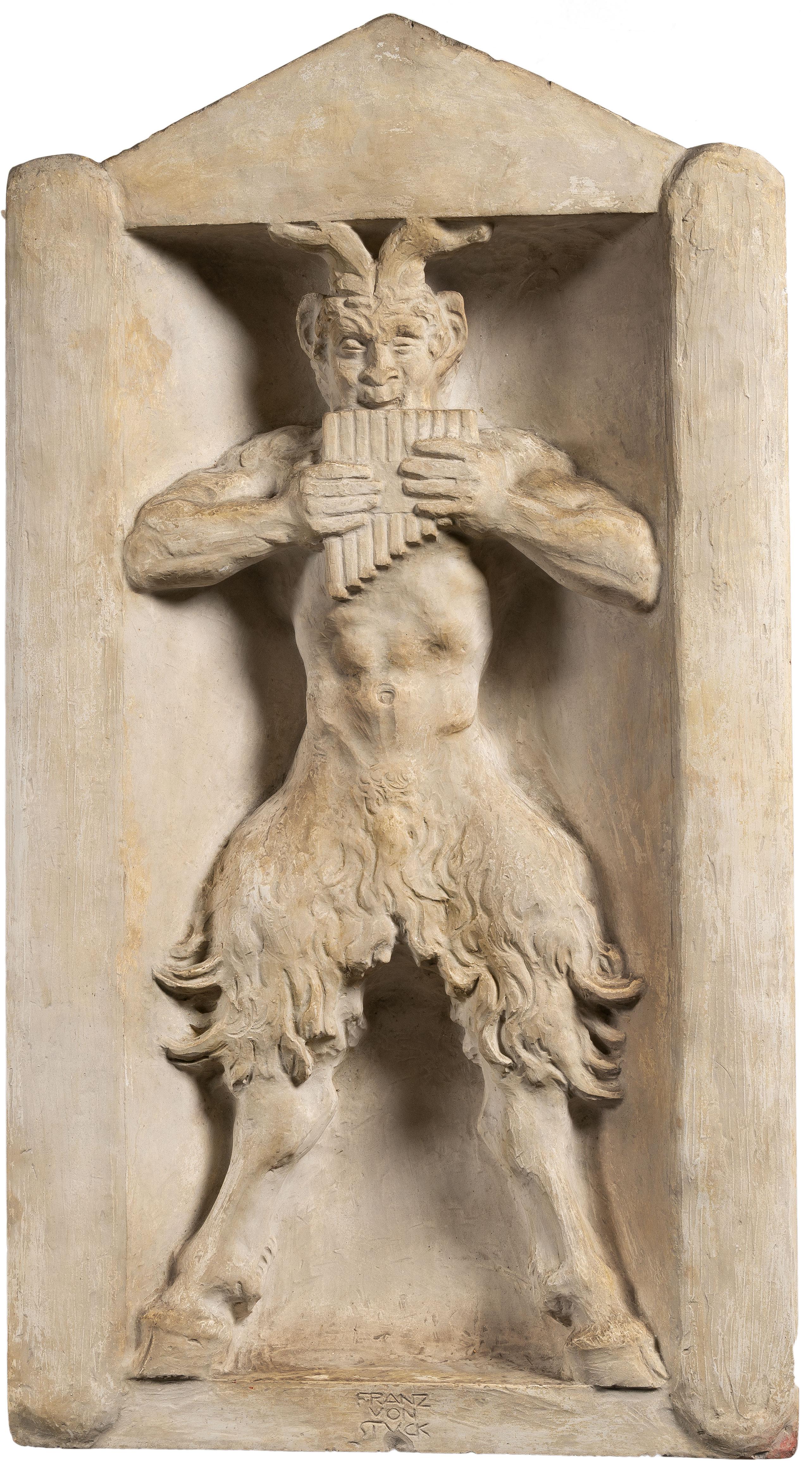 Franz von Stuck - Flöte blasender Faun (Syrinx blasender Pan)