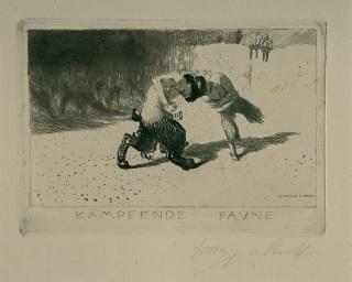 Franz von Stuck - Kämpfende Faune.