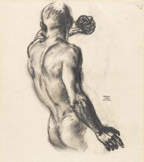 Franz von Stuck - Männlicher Rückenakt (Studie zu \