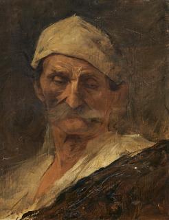 Franz von Stuck - Portrait eines Herren mit Schnauzbart.