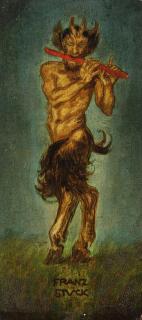Franz von Stuck - Satyr mit Flöte
