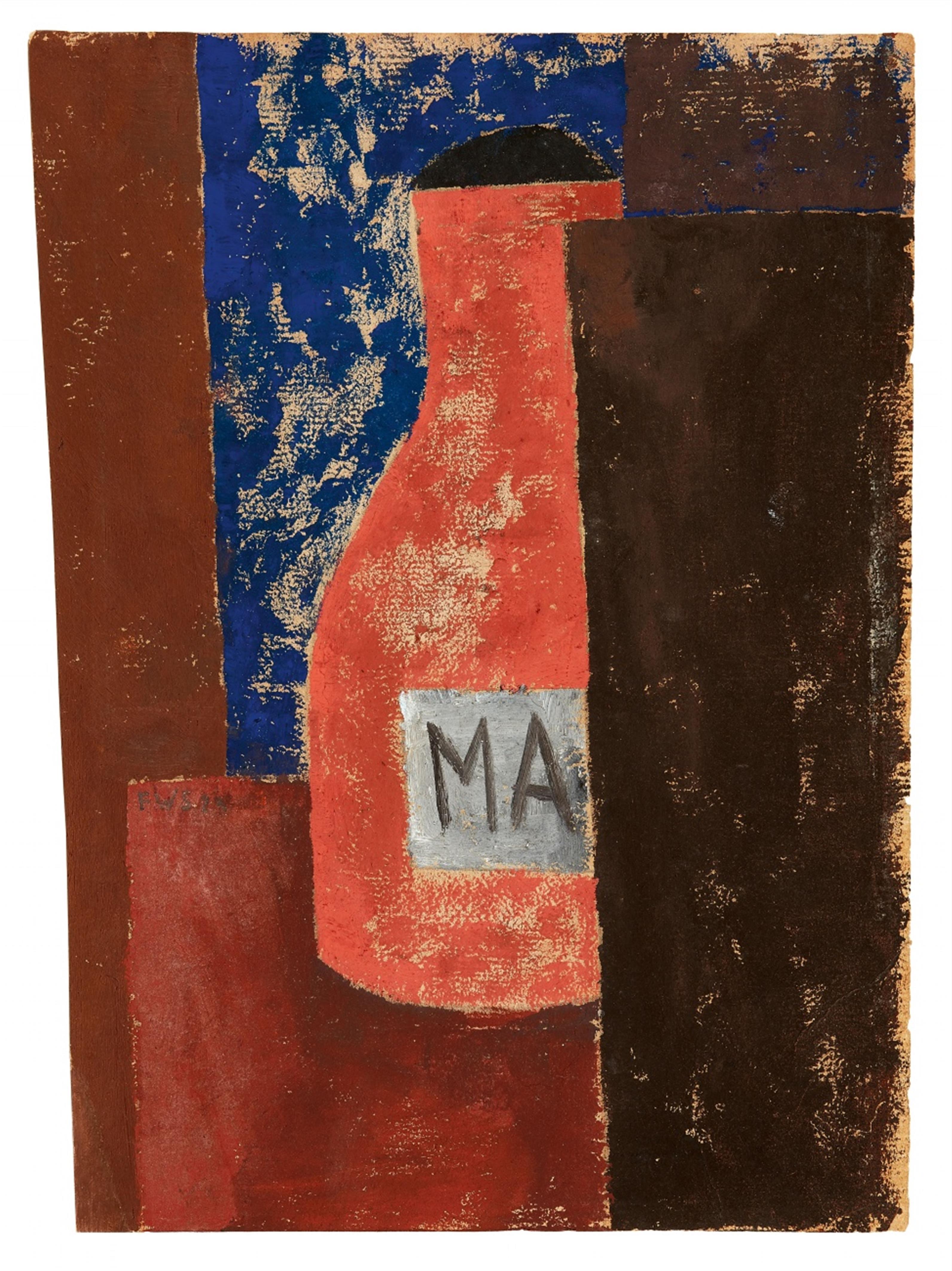 Franz Wilhelm Seiwert - Komposition mit roter Flasche