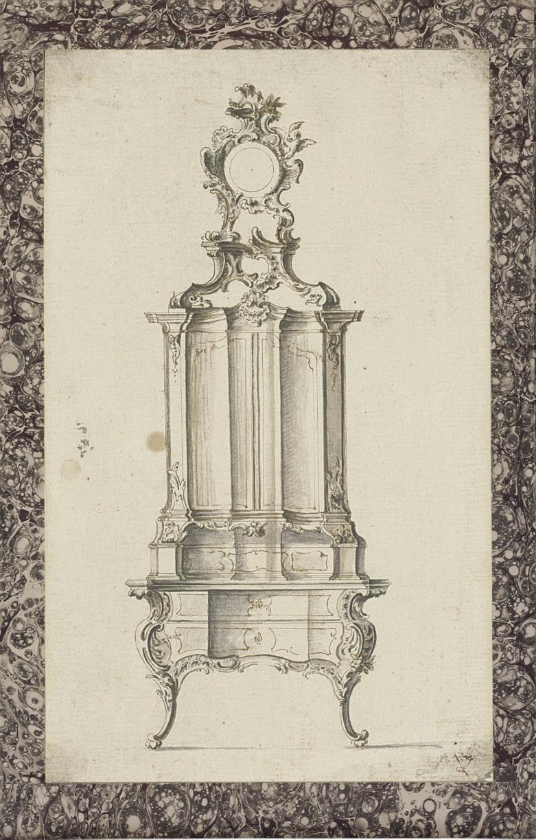 Franz-Xaver Habermann - Three designs for elaborate secretaires