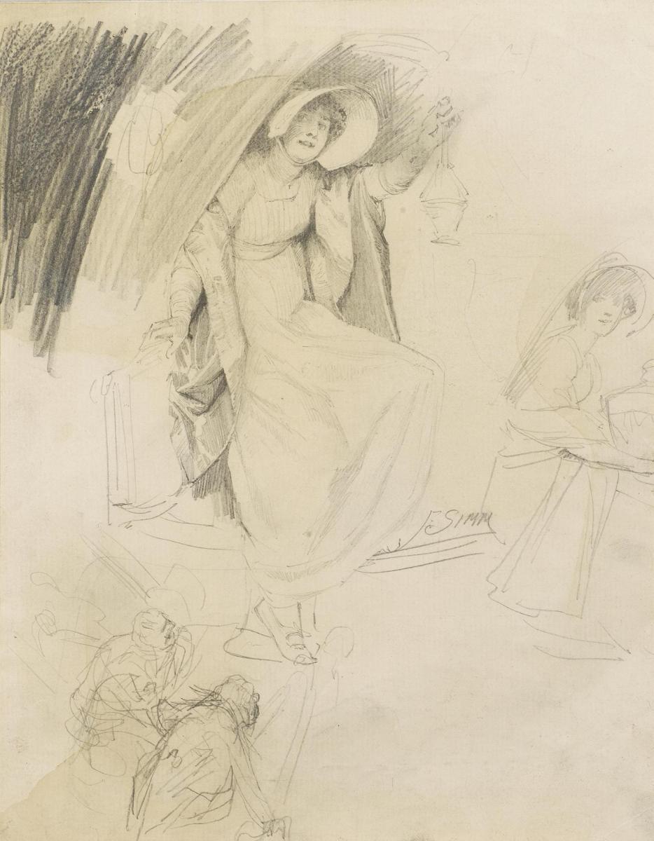 Franz Xaver Simm - Figurenstudie.
