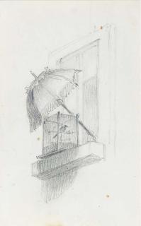 Franz Xaver Winterhalter - A birdcage under a parasol