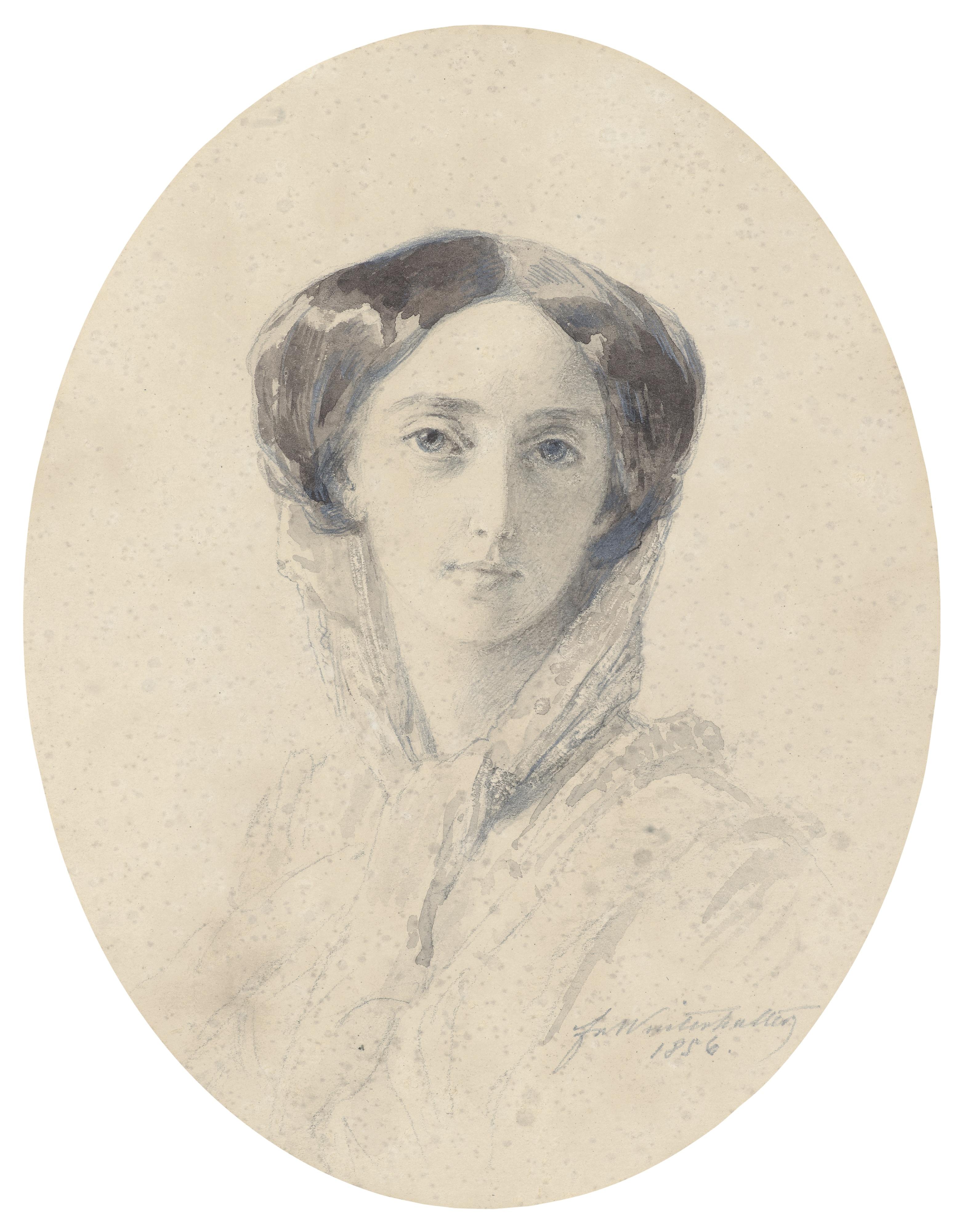 Franz Xaver Winterhalter - Portrait Of Grand Duchess Olga Nikolaevna, Later Queen Consort Of Württemberg