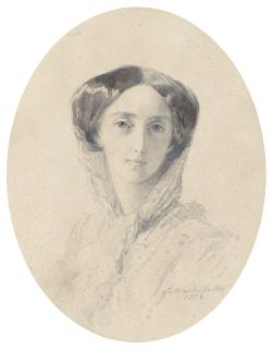 Franz Xaver Winterhalter - Portrait Of Grand Duchess Olga Nikolaevna, Later Queen Consort Of Württemberg