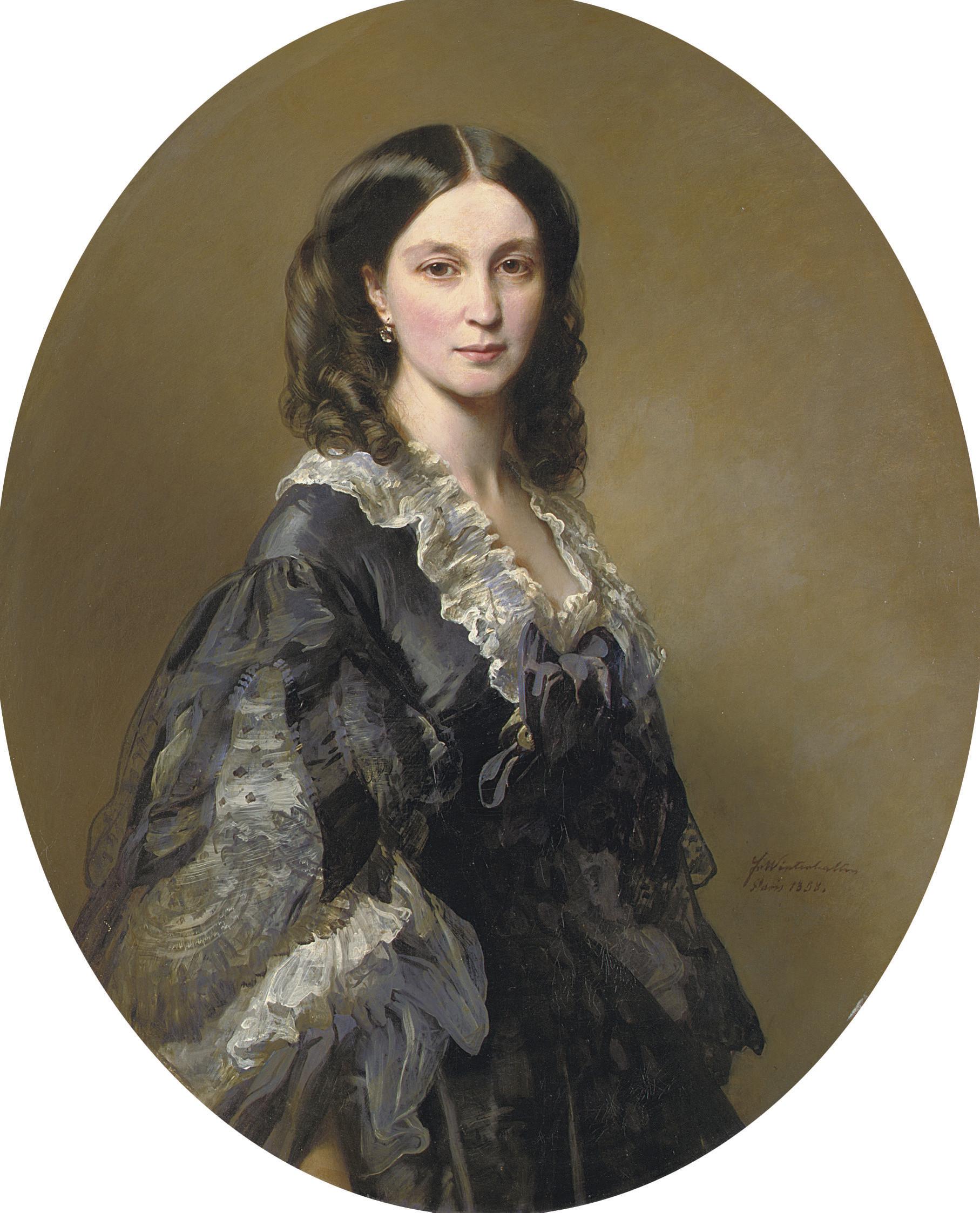 Franz-Xavier Winterhalter - Portrait of Princess Bariatinsky, three-quarter length
