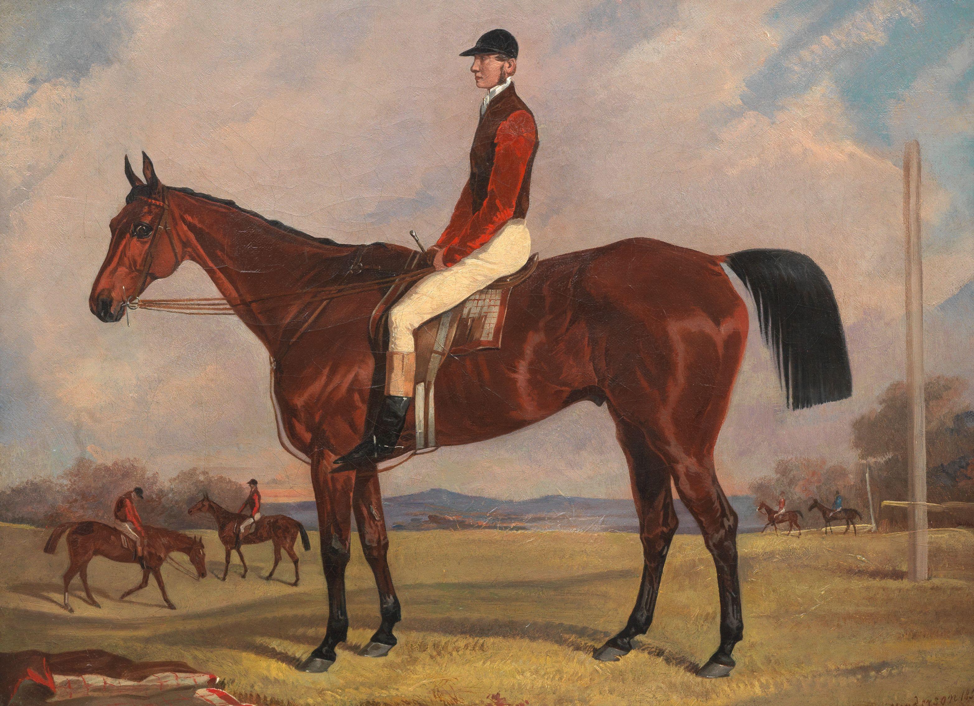 Fred Henderson - Bay Racehorse with Jockey