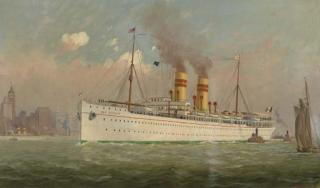 Fred Pansing - The S.S. San Giorgio in New York harbor