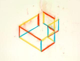 Fred Sandback - Blau - Rot - Gelb