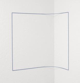 Fred Sandback - Blue Day-glo Corner Piece