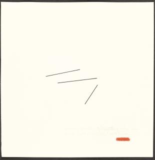 Fred Sandback - „drawing for the thirteenth of sixty four three part pieces“