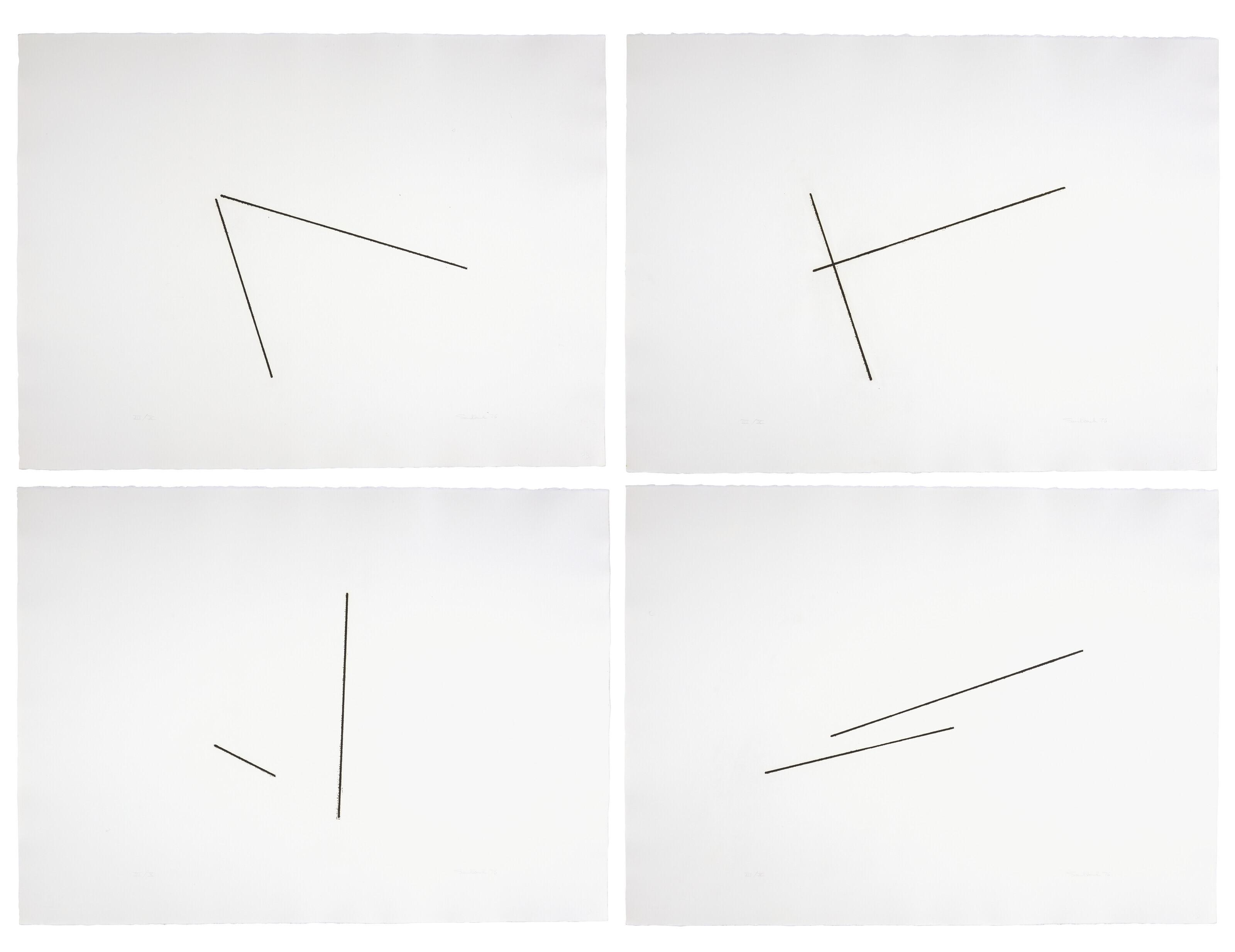 Fred Sandback - Four Variations of Two Diagonal Lines