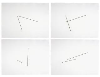 Fred Sandback - Four Variations of Two Diagonal Lines