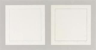 Fred Sandback - (I) Light Blue Corner Piece  (Ii) Gray Corner Piece