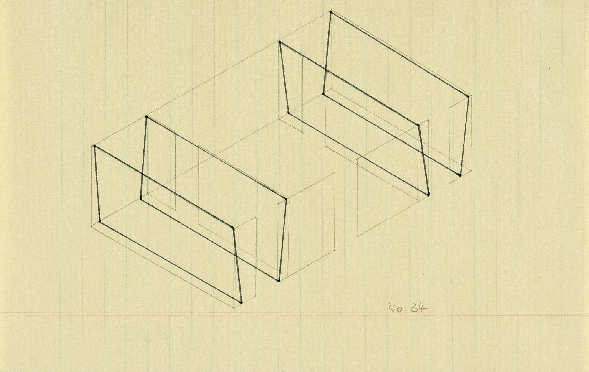 Fred Sandback - Untitled (no.84 from 133 proposals for the Heiner Friedrich Gallery)