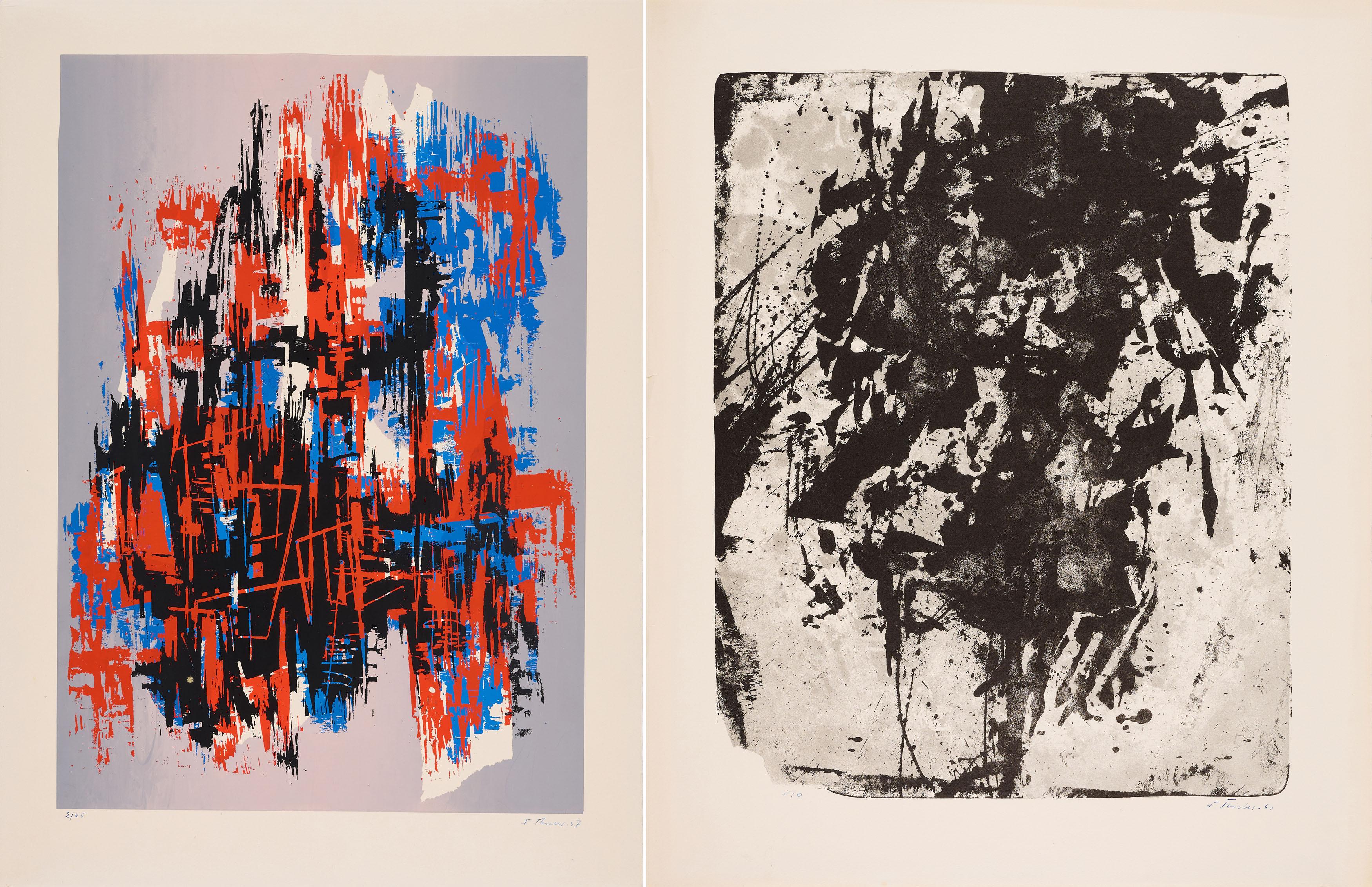 Fred Thieler - Konvolut von 2 Druckgrafiken.