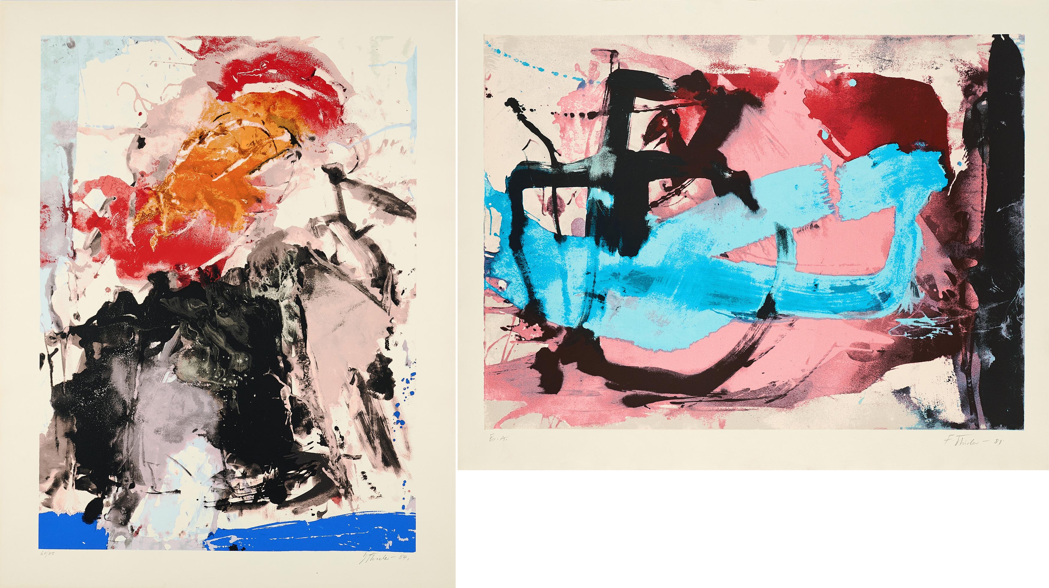 Fred Thieler - Konvolut von 2 Farbserigrafien.