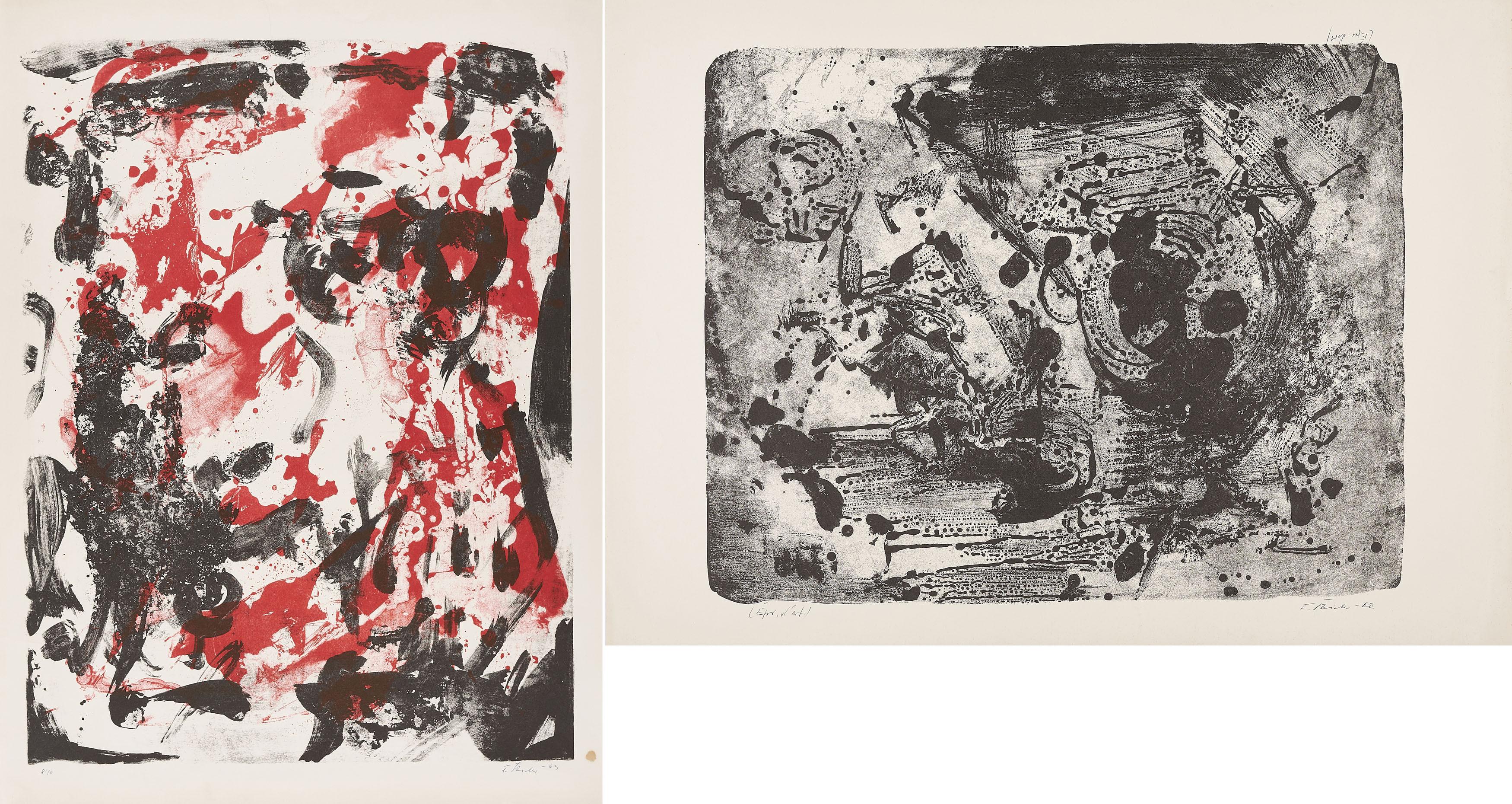 Fred Thieler - Konvolut von 2 Lithografien.