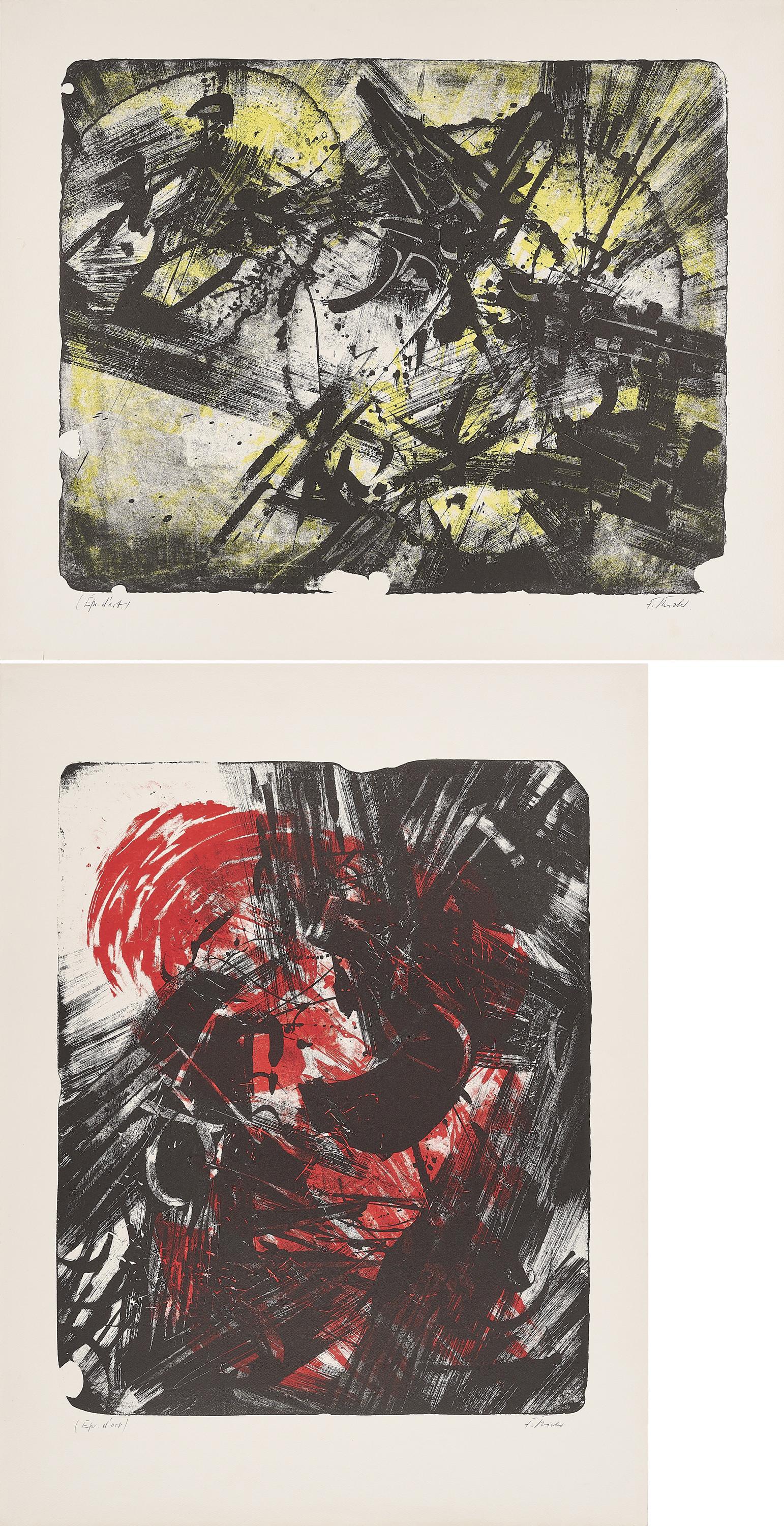 Fred Thieler - Konvolut von 2 Lithografien.