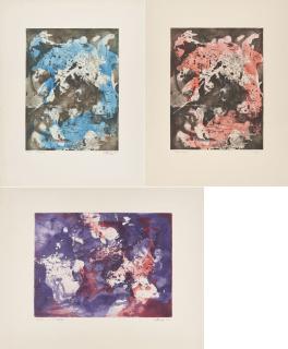 Fred Thieler - Konvolut von 3 Aquatinten.