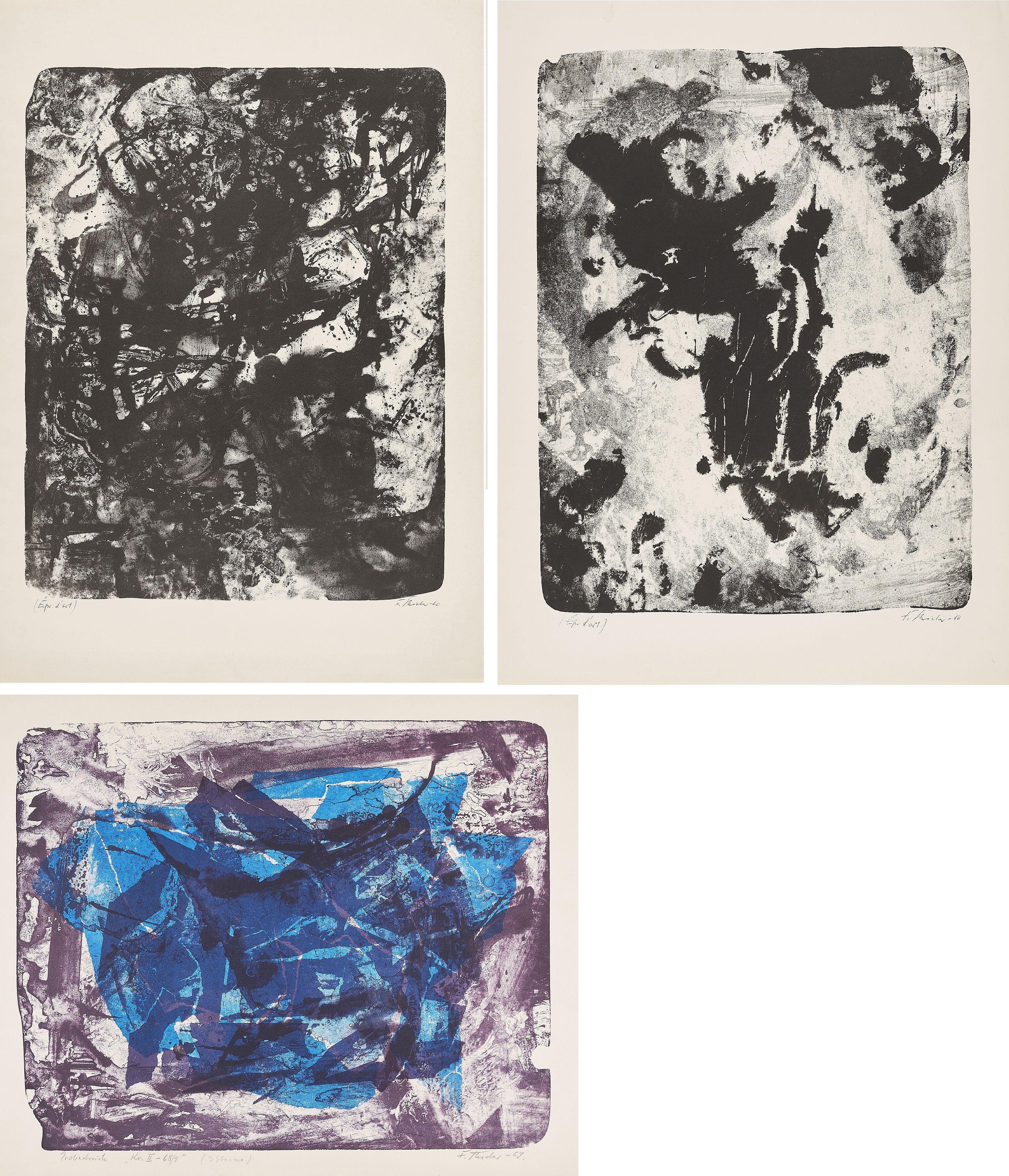 Fred Thieler - Konvolut von 3 Lithografien.