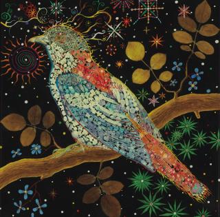 Fred Tomaselli - Study for Big Bird