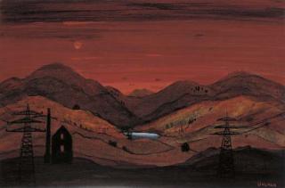 Fred Uhlman - Sunset over the Valley, Wales