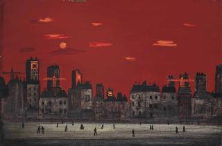 Fred Uhlman - Town Under Red Sky