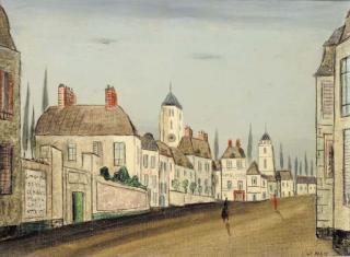 Fred Uhlman - Two Figures in a Street, Paris