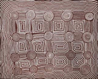 Fred Ward Tjungurrayi - Untitled (designs associated with the site of Kurrinya), 1989