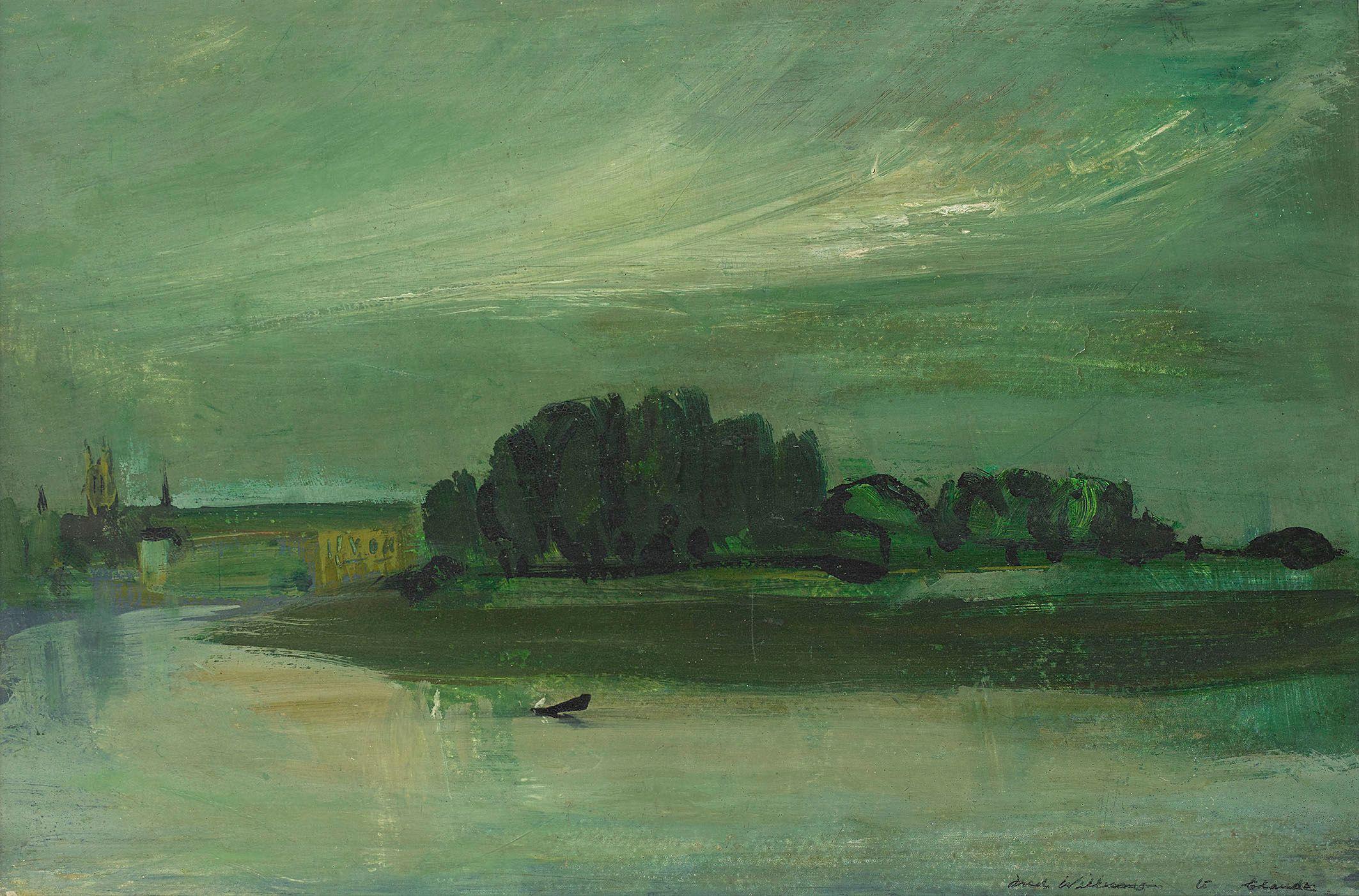 Fred Williams - Boating on the Avon, c.1952