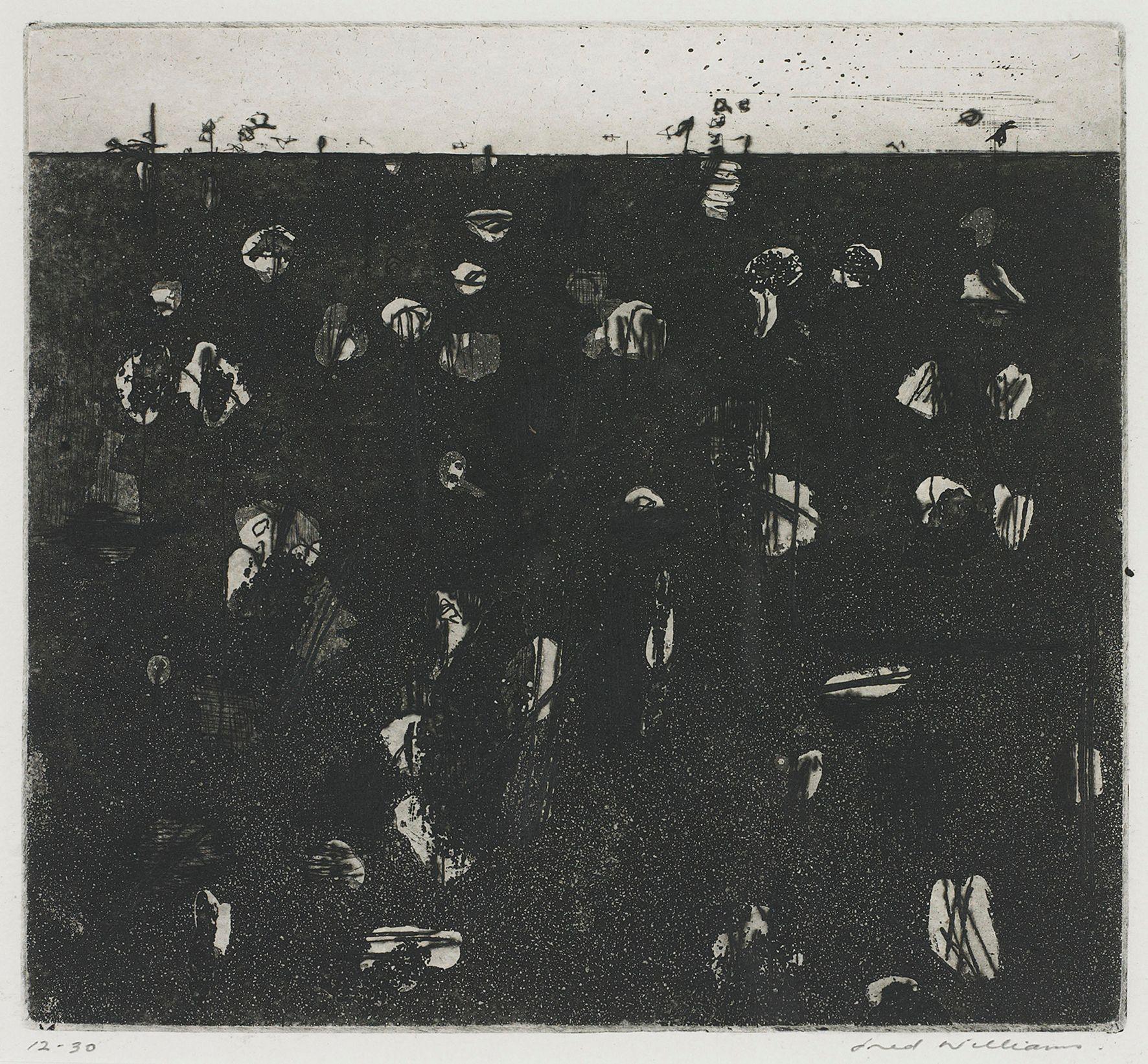 Fred Williams - Landscape with Green Cloud and Owl, 1965-66