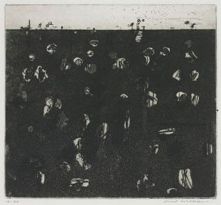 Fred Williams - Landscape with Green Cloud and Owl, 1965-66