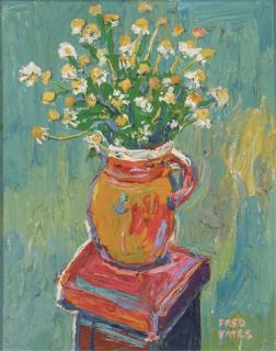 Fred Yates - Daisies in an orange jug