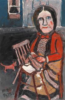 Fred Yates - Old Woman Knitting