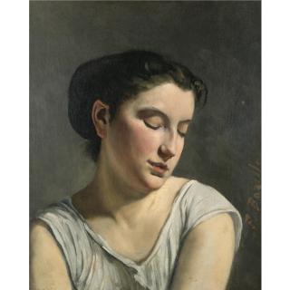 Frédéric Bazille - Jeune Fille Aux Yeux Baissés