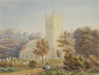 Frederic Bourgeois De Mercey - Vue d\'une église en Angleterre