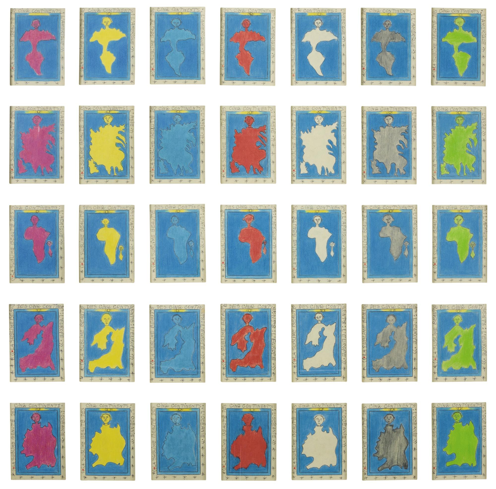 Frédéric Bruly Bouabré - Ivorian la Sublime Beauté Des Cinq Continents