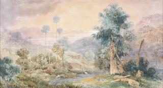 Frederic Casemero Terry - An Australian view believed to be in the forests of Illawarra, New South Wales