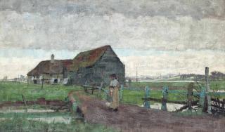 Frederic Cayley Robinson, A.R.A., R.W.S., R.O.I., - A pastoral landscape